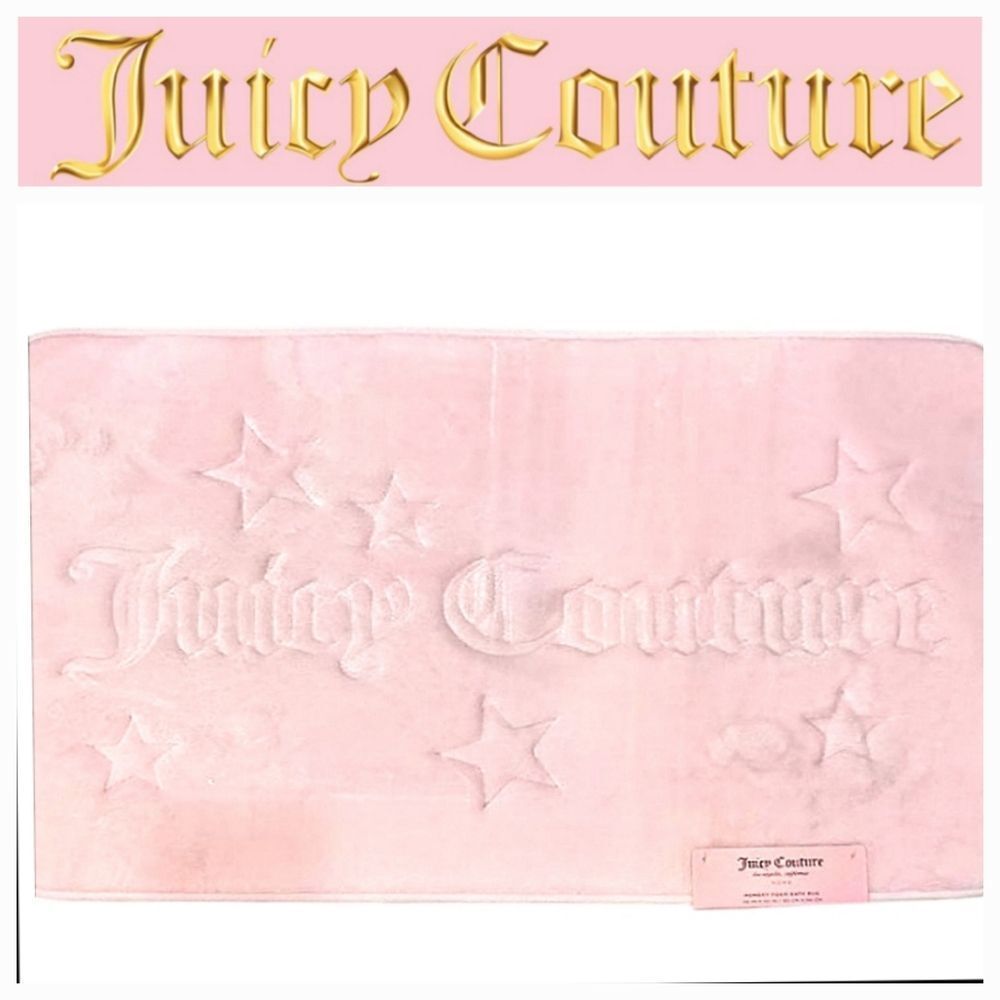 Juicy Couture Home Logo Stars Memory Foam Bath Rug